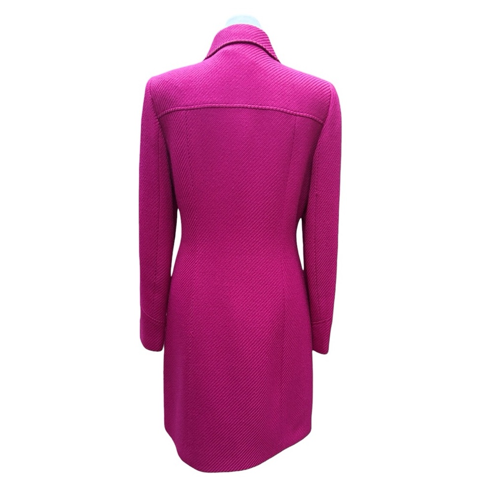 Isabella DeMarco Women's Fuchsia Pink Military Overcoat | 2 - Picture 3 of 10